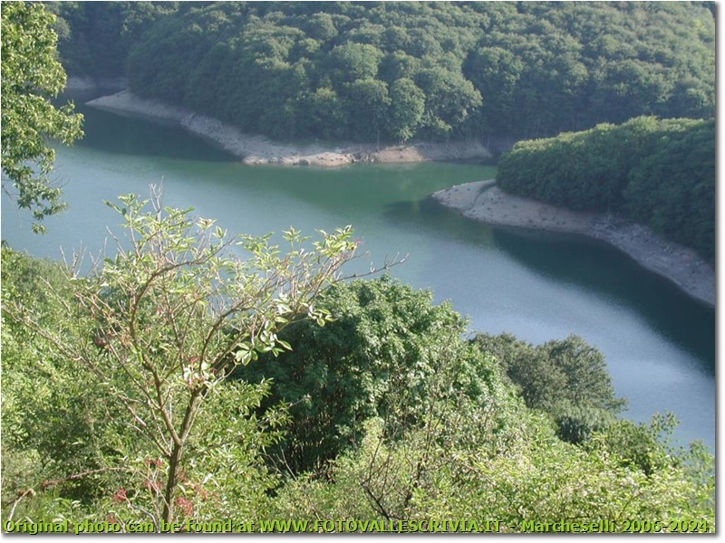 Il lago della Busalletta in agosto 2001 estate secca - Busalla&Ronco Scrivia - <2001 - Panorami - Estate - Olympus Camedia 3000