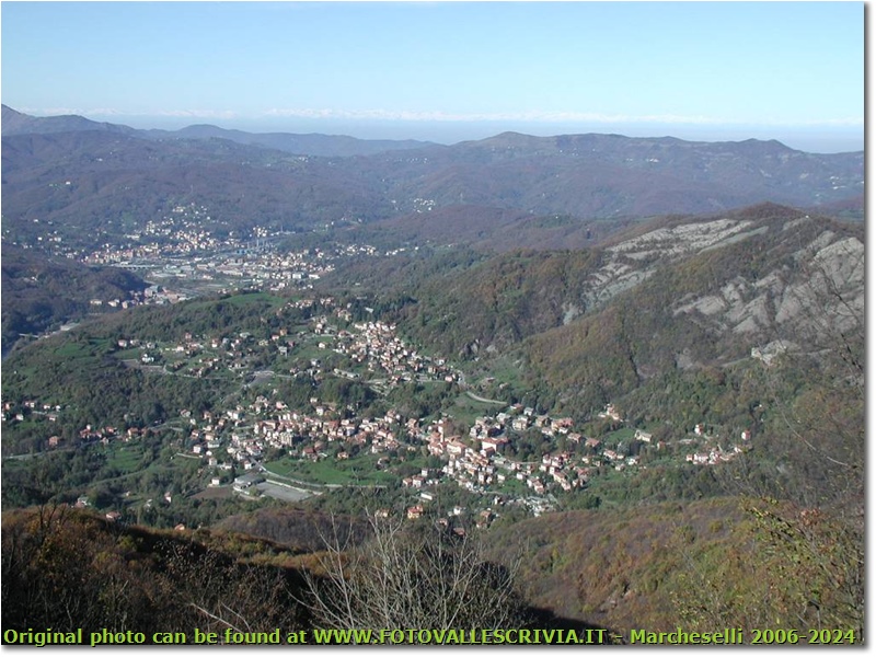Prospettiva aerea su Savignone e Busalla - Busalla&Ronco Scrivia - 2005 - Panorami - Inverno - Olympus Camedia 3000