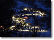 Foto Casella - Paesi - Frazione Salvega di notte con neve