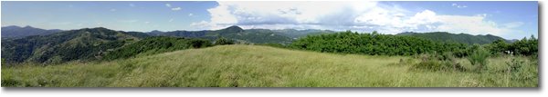 Foto Casella - Panorami - Panorama 270 gradi da Monte Capanne: M.Leco M.Vittoria M.Reale M.Maggio M.Buio e Antola M.Bano e M.Sella)