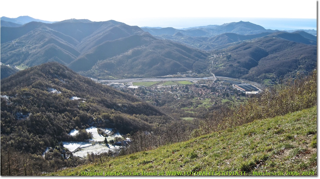 Panorama sud da Monte Maggio: da Casella al Mar Ligure - Casella - 2016 - Panorami - Inverno - Canon Ixus 980 IS