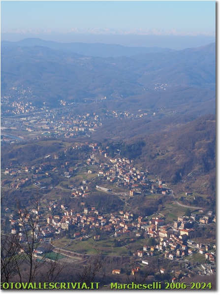 Savignon, Busalla e le alpi da Monte Maggio - Savignone - 2020 - Paesi - Inverno - Olympus OM-D E-M10 Mark III