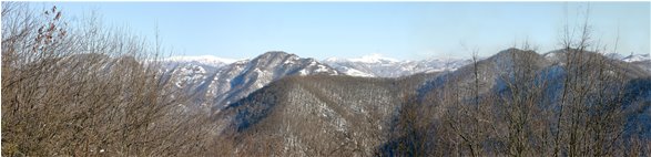  Al di là del Monte Pianetto di Savignone: boschi con neve nel Parco dell’Antola; sullo sfondo Catena dei Monti Liguri - Savignone - 2006 - Panorami - Inverno - Voto: Non  - Last Visit: 23/9/2023 19.0.7 