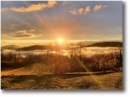Fotografie Savignone - Panorami - Nebbie a fondovalle al tramonto - Montemaggio