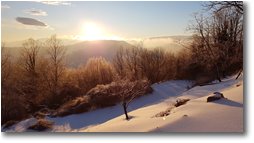 Fotografie Savignone - Panorami - Neve tinta dal sole al tramonto