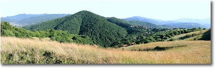 Fotografie Savignone - Panorami - Panoramica dal Monte Cappellino: da Casella al Santuario della Vittoria
