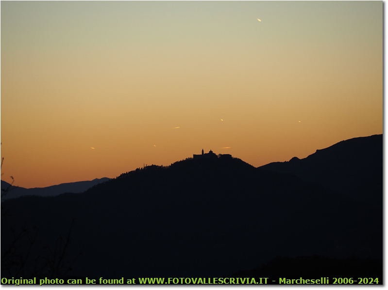 Santuario della Guardia al tramonto - Savignone - 2016 - Panorami - Inverno - Olympus OM-D E-M10 Mark III